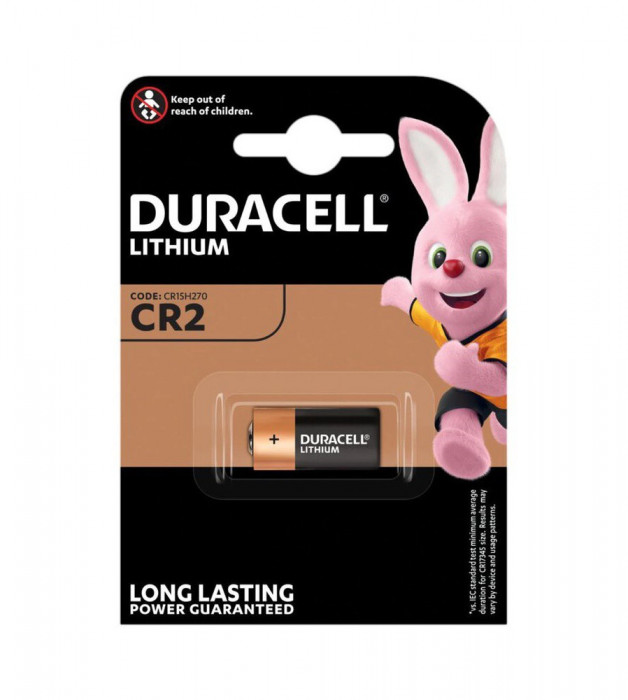 Duracell CR2 EL1CR2 RLCR2 DR2R 3V Baterie litiu-Conținutul pachetului 1x Blister
