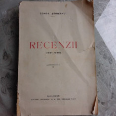 RECENZII 1924-1926 - CONST. SAINEANU