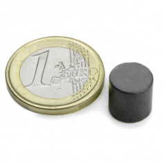 Magnet ferita disc Ø10&#215;10 mm, putere 400 g, Y35