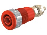 Soclu banană 4mm roșu aurit 32A 1kV