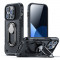 Husa Joyroom Dual Hinge Husa Blindata Pentru IPhone 14 Pro Max Cu Suport Si Suport De Inel Negru JR-14S4