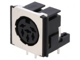 Soclu DIN Ecranat 6 Pin 90&deg; THT