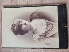 Fotografie tip cabinet Ecaterina Cantacuzino, atelier Szollosy Bucuresci