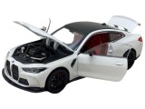 Macheta metal BMW M4 alb 1:24 cu sunet, lumini, claxon, deschide usi, capote