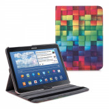 Husa pentru Samsung Galaxy Tab 4 10.1 T530 / Samsung Galaxy Tab 4 10.1 T5350, Piele ecologica, Multicolor, 24547.02, Kwmobile
