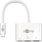 Adaptor multiport USB-C la USB-C, HDMI, USB A 3.0 0.15m alb, Goobay, Power Delivery