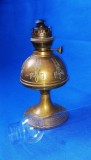 lampă cu kerosen din alamă , art deco Augusta Brener , Germania, cca. 1930 functionala