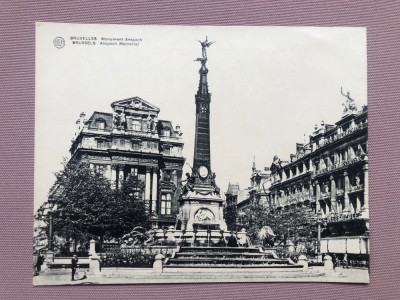 Carte postala format mare - BRUSSELS (9) Monumentul Anspach foto