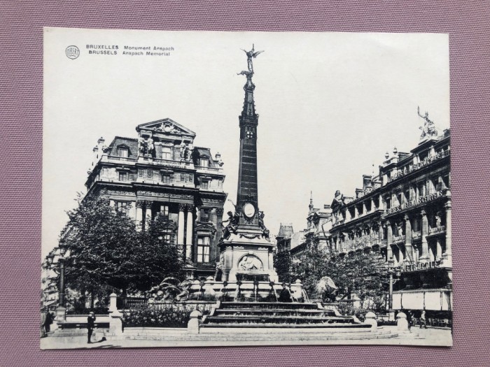 Carte postala format mare - BRUSSELS (9) Monumentul Anspach