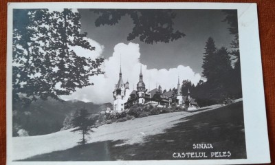 Carte postala, Sinaia, Castelul Peles, perioada interbelica foto
