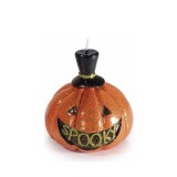 Cumpara ieftin Lumanare Halloween Dovleac ceara multicolora &Oslash; 6,5 x 7,5 H