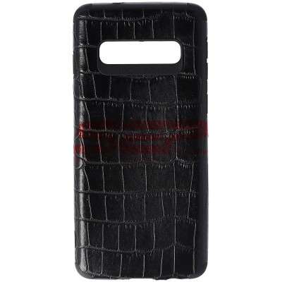 Toc TPU Leather Crocodile Samsung Galaxy S10 Black foto