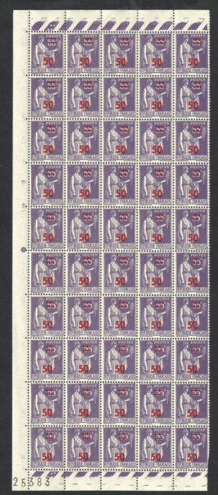 FRANTA 1941 SUPRATIPAR BLOC DE 50 buc. MNH