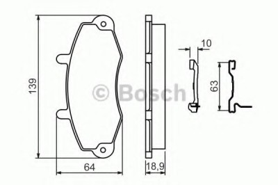 Set placute frana,frana disc FORD TRANSIT platou / sasiu (E) (1994 - 2000) BOSCH 0 986 494 292 foto