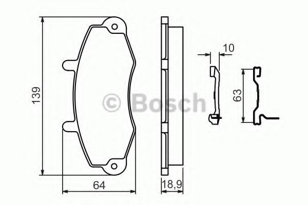Set placute frana,frana disc FORD TRANSIT platou / sasiu (E) (1994 - 2000) BOSCH 0 986 494 292