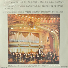 Vinyl/vinil - Orchestra de cameră București - Simfonia Nr. 85 În Si Bemol Major