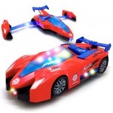 Jucarie 2in1 Transformers Masina de politie si Avion cu sunete Rosu 393-39 CWT