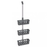 Raft suspendat pentru dus 30x15x(67-105) cm aluminiu