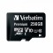 MEMORIE SD CARD VERBATIM 256GB CLASA 10 ADAPTOR INCLUS &quot;44087&quot; (TIMBRU VERDE 0.03 LEI)