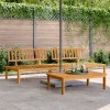 VidaXL Set canapele mijloc paleți de grădină 2 buc. lemn masiv acacia 365847