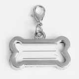 Pandantiv pentru animale de companie, Formă de os, Argintiu, 3,5x1,5 cm, CMCLASS