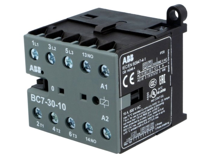 Contactor 3P 24VDC 7A NO x3