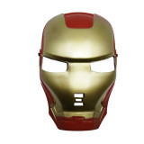Masca Iron Man pentru copii, plastic, rosu-galben, Auriu