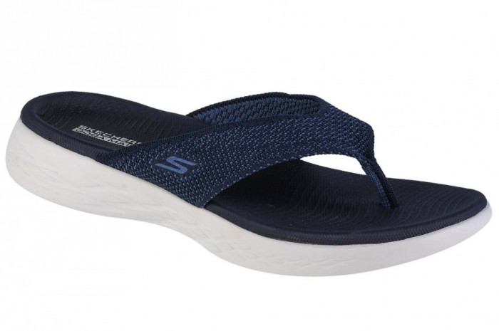 Papuci flip-flop Skechers On The Go 600 - Flourish 140703-NVY albastru marin