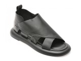 Sandale GRYXX negre, V931C28, din piele naturala