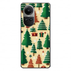 Husa compatibila cu Oppo Reno10 5G Silicon Gel Tpu Model Pixel Art Christmas Tree Pattern