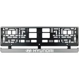 Set 2 bucati, suport numar inmatriculare argintiu Hyundai I