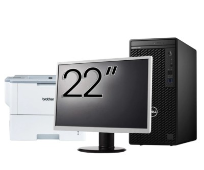 Pachet Calculator Second Hand DELL OptiPlex 3080 Tower, Intel Core i5-10500 3.10 - 4.50GHz, 8GB DDR4, 256GB SSD + Monitor 22 Inch + Imprimanta Brother foto