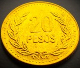 Moneda 20 PESOS - COLUMBIA, anul 1992 *cod 3810 = A.UNC