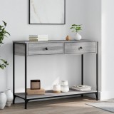 VidaXL Măsuță consolă, gri sonoma, 100x34,5x75 cm, lemn prelucrat