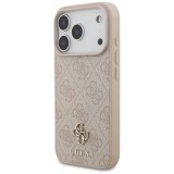 Husa silicon iPhone 17 Pro Guess - 4G Small and Classic Logo MagSafe Pink
