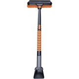 Lopata pentru zapada flippy, 3 in 1, perie si racleta, rotativa, telescopica, detasabila, material aluminiu si abs, 100 x 25 cm, negru