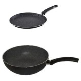 Set Tigaie Inalta Aluminiu Pepita Granit 26 Cm + Tigaie De Clatite 25 Cm Pepita Granit, Studio Casa