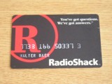 B12 26 - Card comercial - Radio Shack - piesa de colectie