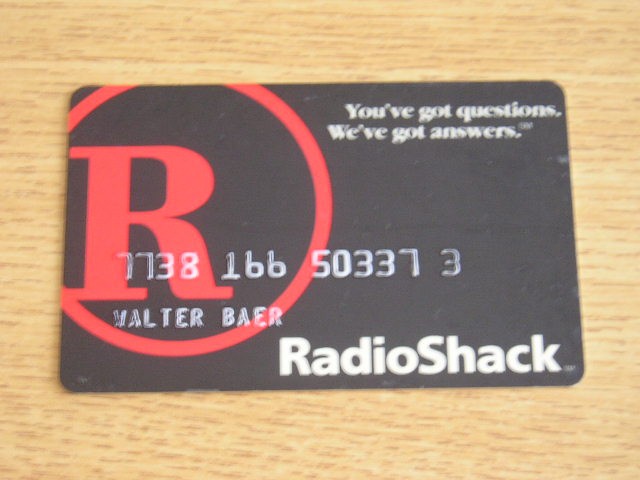 B12 26 - Card comercial - Radio Shack - piesa de colectie