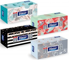 Servetele Cosmetice, 3 Straturi, 120 Buc/cutie, Velvet Life Style Harmony - Albe foto