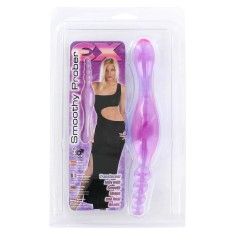 Smoothy - Dildo dublu, mov, 20 cm