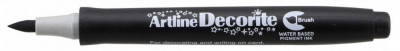 Marker Artline Decorite, Varf Flexibil (tip Pensula) - Negru foto