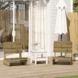 Set 2 Scaune Gradina Gossi Lemn Pin Impregnat 60x64x70.5cm Exterior Rustic