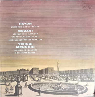 Disc vinil, LP. Haydn: Farewell Symphony, Mozart Serenades-Haydn, Mozart, Yehudi Menuhin, The Bath Festival Cham foto