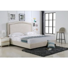 Pat Albert 180x200 cm Tapitat Stofa Bej Somiera Inclusa (cod ML 1617)