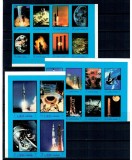 Ajman 1970 - Programele Apollo si Gemini, cosmonautica, serie nedantelata neuzata