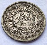 528. Moneda Maroc 100 francs 1953 - Argint, Africa