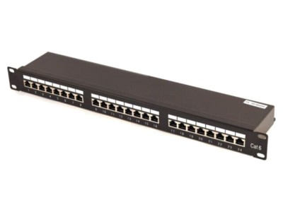 Patch Panel GEMBIRD 24 Porturi Cat 6 RJ45 Negru NPP-C624-002 foto