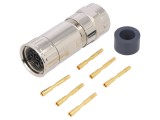 Conector M23 6 PIN Crimpat pe Cablu Drept IP67 28A