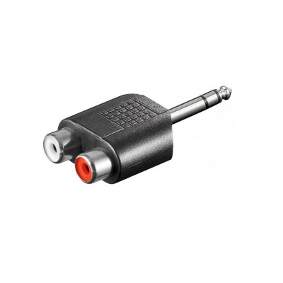 Adaptor Audio Jack 6.3 mm Tata Cu 2 RCA Mama foto
